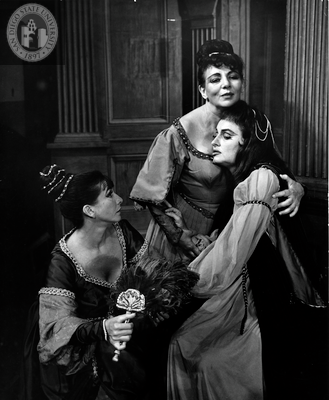 Minerva Marquis and Jacqueline Brooks in Antony and Cleopatra, 1963