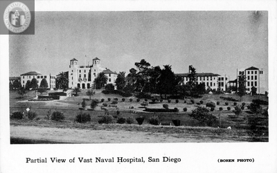 Partial view of vast Naval Hospital, San Diego