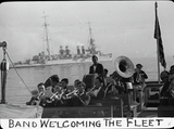 Band welcoming the fleet, 1935
