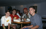 Family shares a meal at Family Weekend, 2000