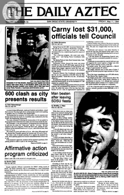 The Daily Aztec: Friday 05/11/1984