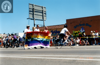 San Diego Women's Chorus marchers at Pride parade, 1999