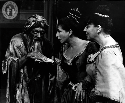 Unidentified actor and two actresses in Antony and Cleopatra, 1963