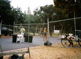 Gary and Kate Johnson in fenced area at Pride festival, 1998