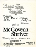 Flyer for talk by Jon Voight on George McGovern, 1972