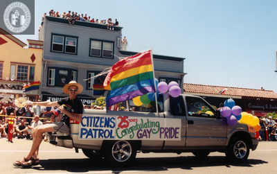 Citizens Patrol float in Pride parade, 1999