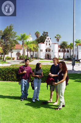 Students on Campanile Mall, 2006