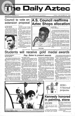 The Daily Aztec: Friday  09/25/1987