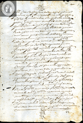 Urrutia de Vergara Papers, page 18, folder 2, volume 1, 1606