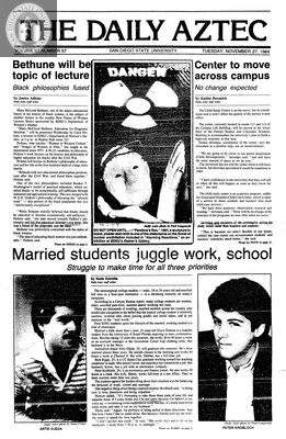 The Daily Aztec: Tuesday 11/27/1984