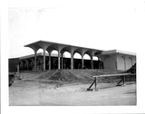 Northwest elevation, Aztec Center construction site, 1968