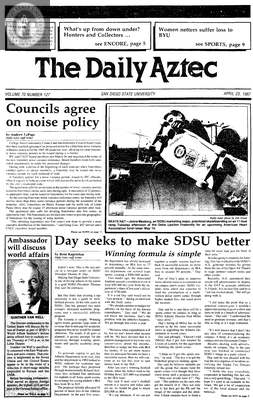 The Daily Aztec: Thursday 04/23/1987