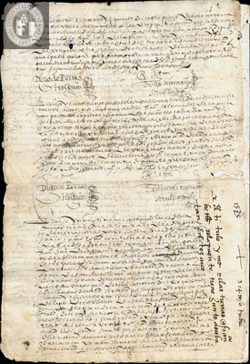 Urrutia de Vergara Papers, back of page 32, folder 5, volume 1, 1585
