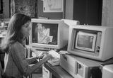 Woman works on computer, San Diego State University