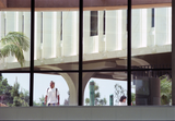 Main library seen through library dome glass walls, 1996