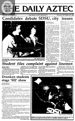 The Daily Aztec: Monday 10/28/1985