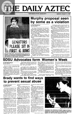 The Daily Aztec: Monday 10/15/1984