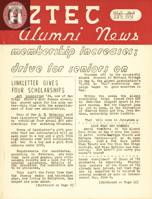 The Aztec Alumni News, Volume 9, Number 6, June 1951