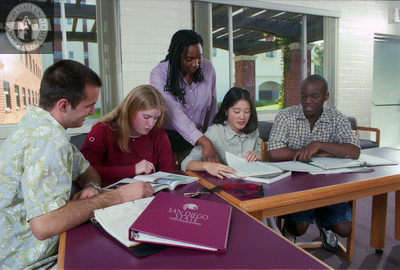 Group with San Diego State University materials, 2000