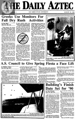 The Daily Aztec: Tuesday 08/30/1988