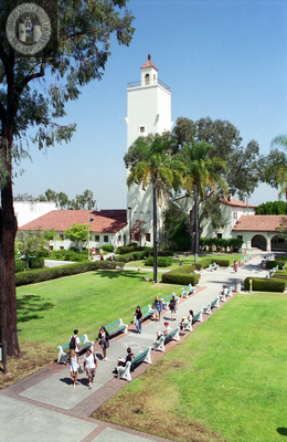 Hardy Memorial Tower from across Main Quad, 1996