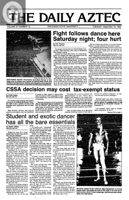 The Daily Aztec: Tuesday 09/18/1984