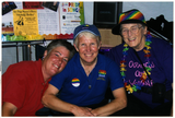 Sheila Clark poses with others at Pride festival, 2006