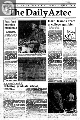 The Daily Aztec: Wednesday 10/18/1989