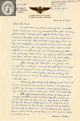 Letter from Horace B. Walton, 1942