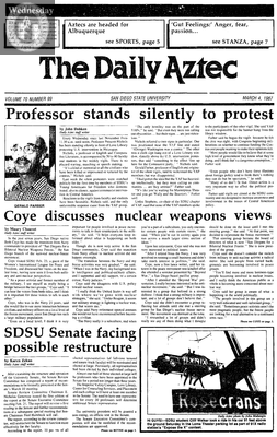 The Daily Aztec: Wednesday 03/04/1987