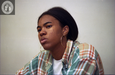Student in class, 1996