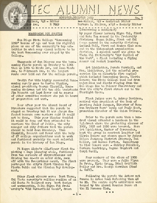 The Aztec Alumni News, Volume 8, Number 9, November-December 1950