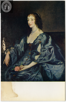 Queen Henrietta Maria as portrayed by van Dyck