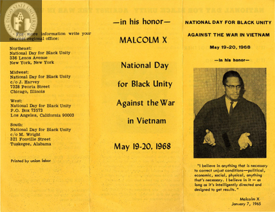 National day for black unity against the war in Vietnam, 1968