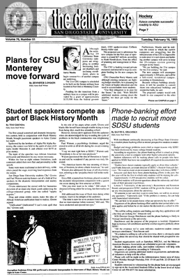 The Daily Aztec: Tuesday 02/16/1993