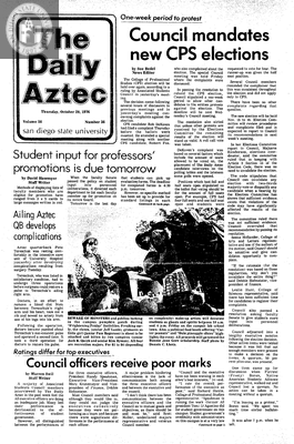 The Daily Aztec: Thursday 10/28/1976