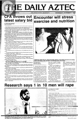 The Daily Aztec: Wednesday 11/07/1984