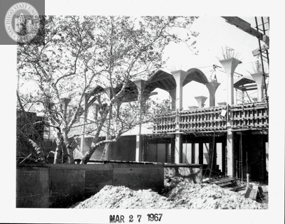 Aztec Center construction site, Lounge 201, 1967