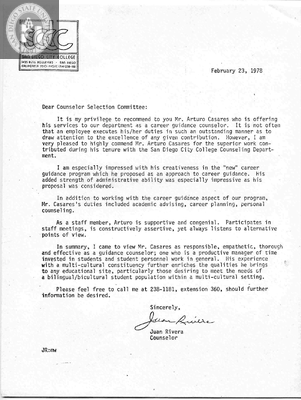 Casares correspondence, 1978-1979