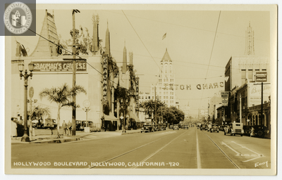 Hollywood Boulevard, Hollywood, California, 1932