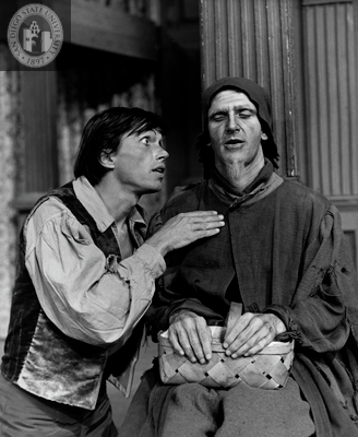 Charles Herrick and an unidentified actor in The Merchant of Venice, 1961