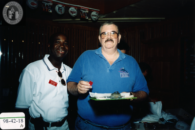 Stan Lewis and Doug Moore at Volunteer Appreciation Party, 1998