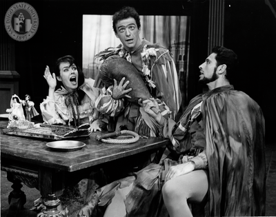 Diana Frothingham, Ed Flanders, and Michael Forest in The Taming of the Shrew, 1962