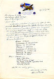 Letter from Raul Callo, 1943
