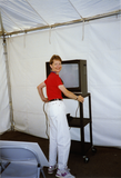 Sharon Parker at the Lesbian and Gay Archives of San Diego tent, 1992