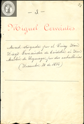 Urrutia de Vergara Papers, page 21, folder 3, volume 1