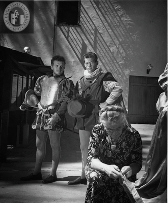 Two unidentified actors in Twelfth Night, 1954