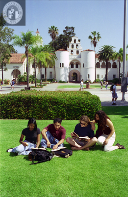 Students on Campanile Mall, 2006