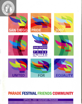 "Official Souvenir Program:  San Diego Pride, United for Equality," 2007