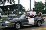 Garrett Dettling and Amy Somers ride in Pride Parade, 1991